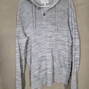 Sun + Stone Light Gray Knit Hoodie